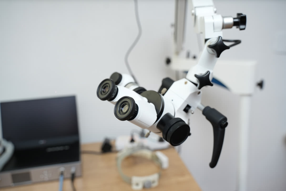 ENT operating microscope at Prime Care ENT Clinic